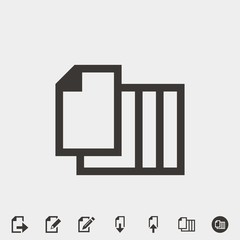 duplicate file icon vector illustration and symbol for website and graphic design