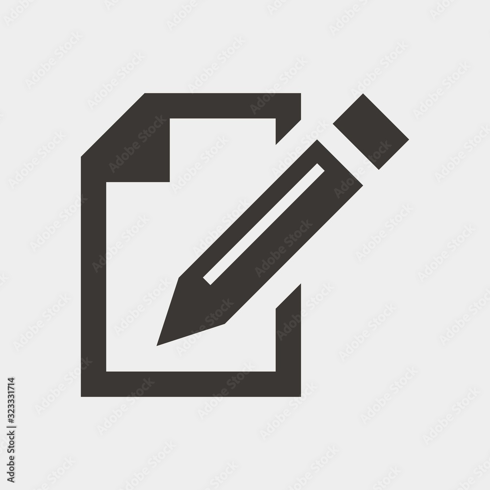 Fototapete edit file icon vector illustration and symbol for website and graphic design
