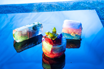 Colourful Abstract Avantgarde Iced Dessert