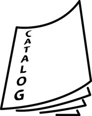 catalog icon, vector line illustration