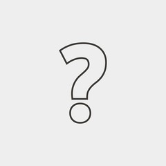 question mark icon vector illustration and symbol for website and graphic design