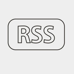 RSS icon vector illustration and symbol for website and graphic design
