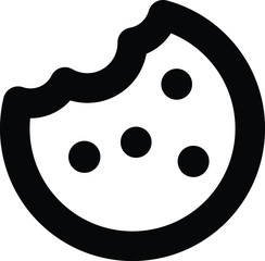 Fototapeta premium cookie icon, vector line illustration