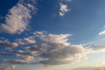 Light rays gliding through the clouds Stock image