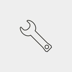 wrench icon vector illustration and symbol for website and graphic design