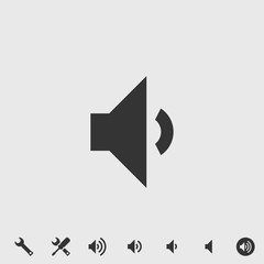 low volume icon vector illustration and symbol for website and graphic design