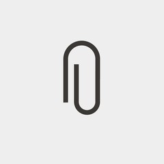 paperclip icon vector illustration and symbol for website and graphic design