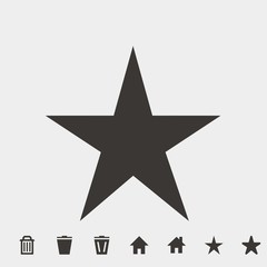 star icon vector illustration and symbol for website and graphic design