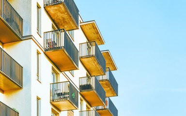 Fragment of Modern luxury residential home apartment house