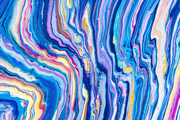 Abstract Acrylic Paint Pour Art