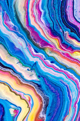 Colorful Abstract Acrylic Paint Pour Art