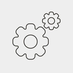 settings icon vector illustration and symbol for website and graphic design