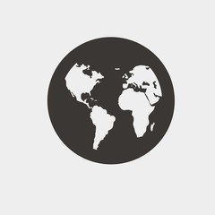 world globe icon vector illustration and symbol for website and graphic design