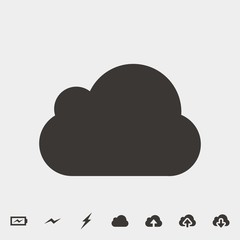 cloud icon vector illustration and symbol for website and graphic design