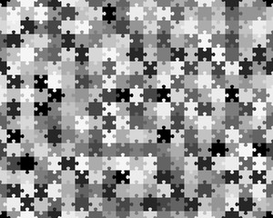 Separate pieces of colorful puzzle, seamless illustration	