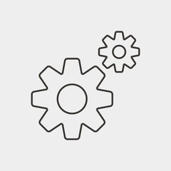 gear icon vector illustration and symbol for website and graphic design