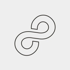 infinite icon vector illustration and symbol for website and graphic design