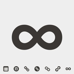 infinite icon vector illustration and symbol for website and graphic design