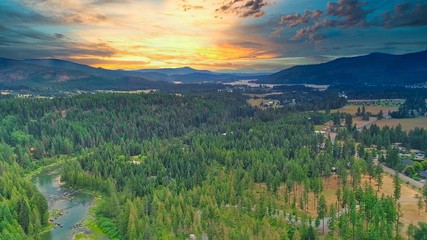 Sunrise Over Priest River, Idaho © Dan