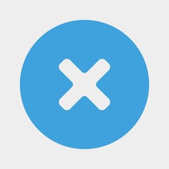 Fototapeta premium cross x icon vector illustration and symbol for website and graphic design