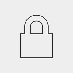 lock icon vector illustration and symbol for website and graphic design