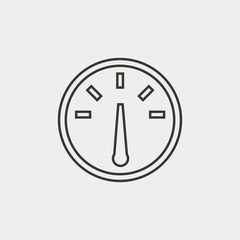 meter gauge icon vector illustration and symbol for website and graphic design