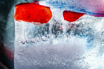Ice Block Surface Abstract Composition