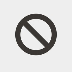 prohibited sign icon vector illustration and symbol for website and graphic design