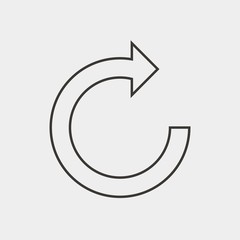 refresh icon vector illustration and symbol for website and graphic design