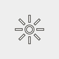 Obraz premium sun icon vector illustration and symbol for website and graphic design
