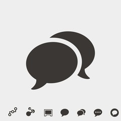 chat bubble icon vector illustration and symbol for website and graphic design