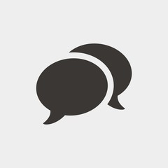 chat bubble icon vector illustration and symbol for website and graphic design