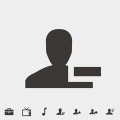 remove user icon vector illustration and symbol for website and graphic design