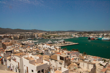 Fototapeta na wymiar view to ibiza city-Island Ibiza