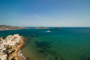 Fototapeta na wymiar view of an island in the sea-Ibiza