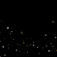 Gold Glitter Stars. Luxury Shiny Confetti.