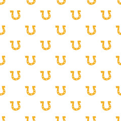 Horseshoe Seamless Pattern, Hand Drawn doodle background. Vector illustration