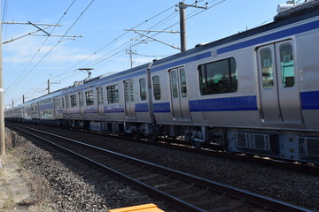 Obraz premium 走行中の列車