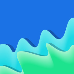 Abstract wave circle design on background