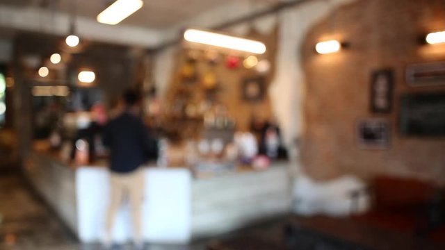 Blur coffee shop or cafe