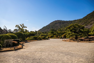 Promenade to nowhere in japanese garden