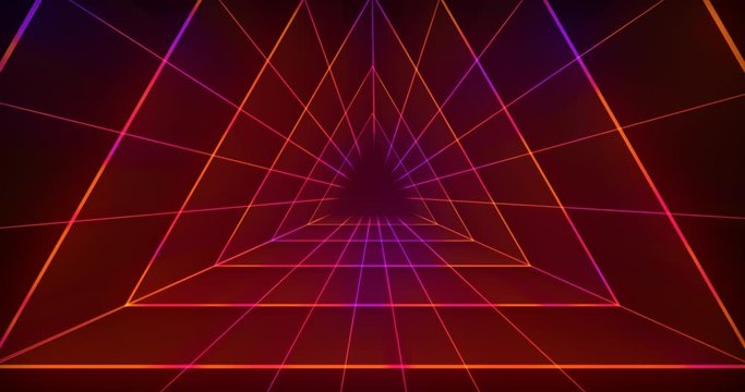 VJ motion in retro futuristic style. Red neon pattern.