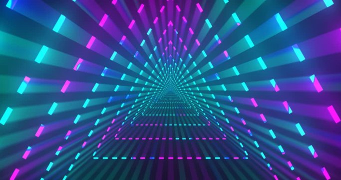 VJ motion in retro futuristic style. Blue and pink neon pattern.