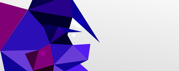 Abstract background - trendy low poly triangle shapes polygonal pattern. Vector Illustration For Wallpaper, Banner, Background, Card, Book Illustration, landing page