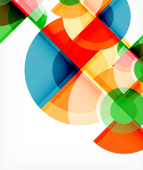 Fototapeta premium Abstract background, circle and triangle design round shapes overlapping. Geometric trendy template. Vector Illustration For Wallpaper, Banner, Background, Card, Book Illustration, landing page