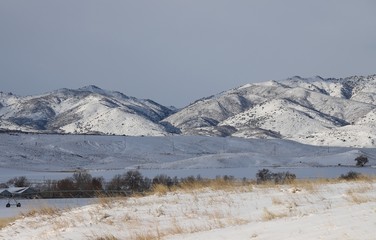mountains in winter