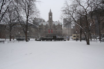 Federal Courthouse in Snow
