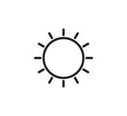 Sun icon vector design template