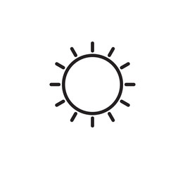 Sun icon vector design template