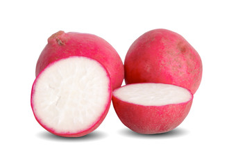 radish isolated on white background